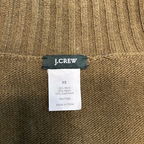 J. Crew Olive Green Cowl Neck Women's Sweater - Picture 4 of 4